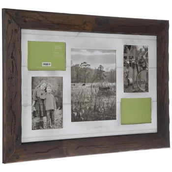 Distressed Pegged Collage Wood Wall Frame 4 Distressed Pegged Collage Wood Wall Frame - Image 2
