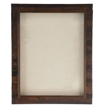 Dark Walnut Slatted Wood Shadow Box - 16" X 20" 4 Dark Walnut Slatted Wood Shadow Box - 16" X 20" - Image 2