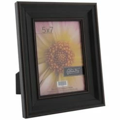 Black Wide Scoop Wood Frame