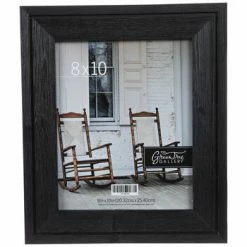 Black Distressed Wood Wall Frame - 8" X 10"