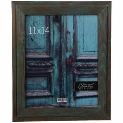 Turquoise Wash Wood Wall Frame
