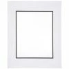 Deals ???? Black & White Double Pre-Cut Mat - 11" X 14" ????