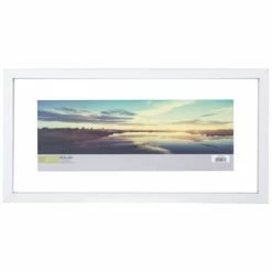 White Float Wood Wall Frame - 16 1/2" X 6"