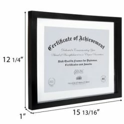 Black Wood Float Document Frame - 11" X 8 1/2" -Scotch Shop 350Wx350H 2024206 a 0521 PX