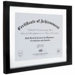 Black Wood Float Document Frame - 11" X 8 1/2" -Scotch Shop 350Wx350H 2024206 b 0521 PX