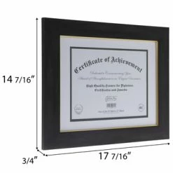 Black & Gold Document Frame - 11" X 8 1/2" -Scotch Shop 350Wx350H 2024404 a 0421 PX