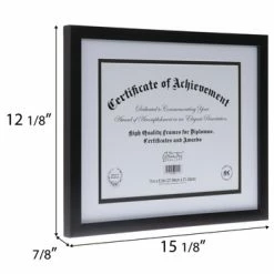 Black Flat Document Frame - 11" X 8 1/2" -Scotch Shop 350Wx350H 2025526 a 0421 PX