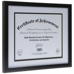 Black Flat Document Frame - 11" X 8 1/2" -Scotch Shop 350Wx350H 2025526 b 0421 PX