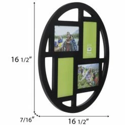 New ???? Black Round Wood Collage Wall Frame ???? -Scotch Shop 350Wx350H 2066314 a 0621 PX