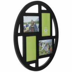 New ???? Black Round Wood Collage Wall Frame ???? -Scotch Shop 350Wx350H 2066314 b 0621 PX