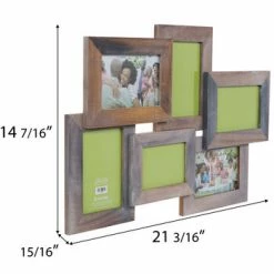Flash Sale ⌛ Brown & Gray Wood Collage Wall Frame ???? -Scotch Shop 350Wx350H 2066355 a 0621 PX