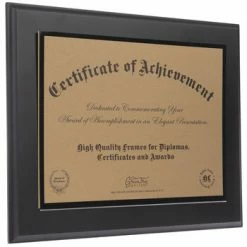 Black Wood Document Frame - 11" X 8 1/2" -Scotch Shop 350Wx350H 799486 b 1221 px
